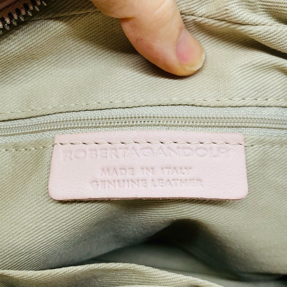 Roberta Gandolphi Italian Leather Purse Pastel pink - Picture 10 of 12